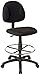 Boss Office Products Ergonomic Works Drafting Chair Without Arms in (Black - Pack of Two)