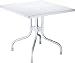 Compamia Forza 31" Square Folding Patio Dining Table in Silver Gray, Commercial Grade
