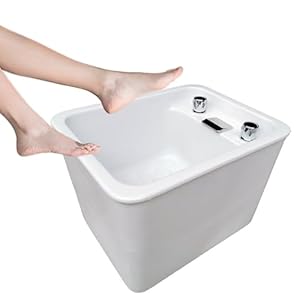 Foot Soaking Tub, Square Water Outlet, Hot and Cold Water Switch, Foot Massage Spot, Foot Spa for Soothe & Relax Tired Feet Foot Massager