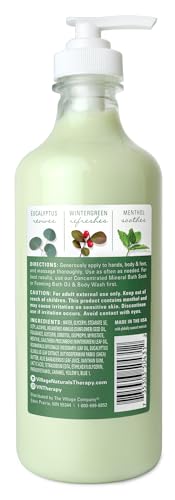 Village Naturals Therapy Muscle Shea Butter Lotion, Eucalyptus Mint Scent, 16 fl oz, Pack of 3