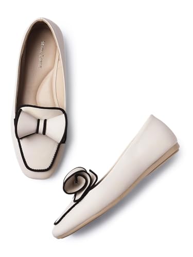 Image of Marc Loire Solid Casual Loafers for Women| Stylish Fashion Slip-On Flat Loafers Shoe with TPR Sole| Party & Office Footwear