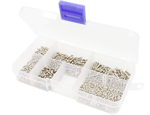 Kit de tornillos autorroscantes de acero carbono 800 pcs miniatura 6