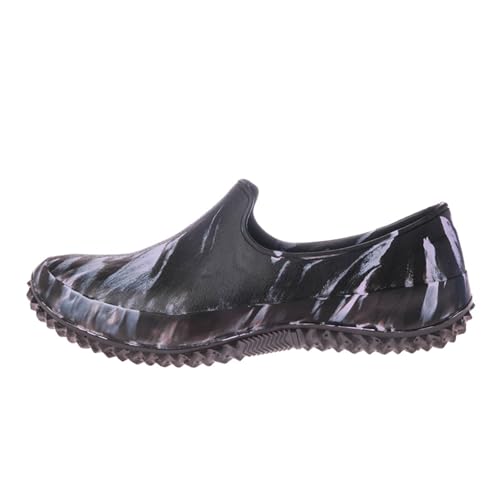 Botas de goma cortas para mujer impermeables Botas de lluvia ocupación Zapatos de goma, Negro , 35 EU