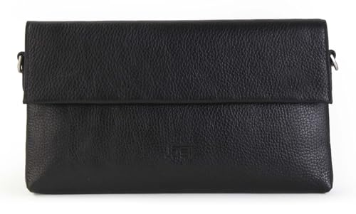 Jost Vika Clutch Black sac pochette main femme design minimaliste en cuir noir