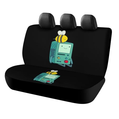 アドベンチャータイム カーシートカバー 車シートカバー 後部座席用 シート保護 カー用品 軽/普通車 汎用 後席クッションカバー 四季通用 人気 アニメ グッズ キャラクタ