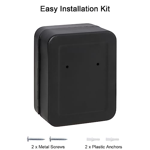 Image of Decaller Secure Key Box with Combination Lock, Decaller Key Cabinet Wall Mount Lock Box with 20 Hooks, 7 4 /5 inch x 6 1 /5 inch x 2 4 /5 inch