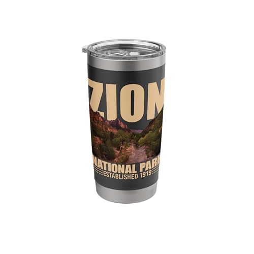 Zion National Park - Retro Hiking & Camping Lover Stainless Steel Insulated Tumbler