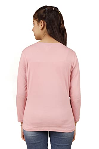 Image of KYDA KIDS 100% Cotton Girls Full Sleeve Printed T-Shirt,Regular fit Round Neck Tops