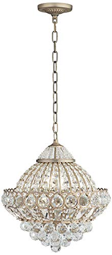 Vienna Full Spectrum 81148 Wallingford Antique Brass Gold Chandelier Lighting 16 Inch Wide Clear Crystal Shade 6-Light Fixture thumb #6