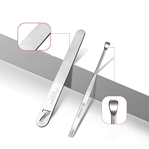 Nail Clipper Set Maniküre Set 8 in 1 Edelstahl Pediküre Kit Professionelle Nagelschnipser Nagelpflegewerkzeuge Pflegekit… – Bild 6