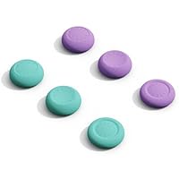 SAVAGE RAVEN by Skull & Co. Skin, CQC Thumb Grip Set Joystick Cap Analog Stick Cap for Nintendo Switch 2 Joy-Con Controller - Light Purple+Light Green, 3 Pairs(6pcs)