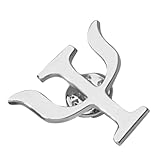 HEALLILY Broche de letra de psicología creativa, pin de solapa de aleación retro, insignia elegante para mochila para hombres y mujeres, ramillete simbólico único para calcetines, suéteres