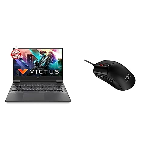 Image of HP Victus Gaming AMD Ryzen 7-5800H 16.1 inch(40.9 cm) FHD Gaming Laptop & HyperX Pulsefire Haste 2 BLK Wired