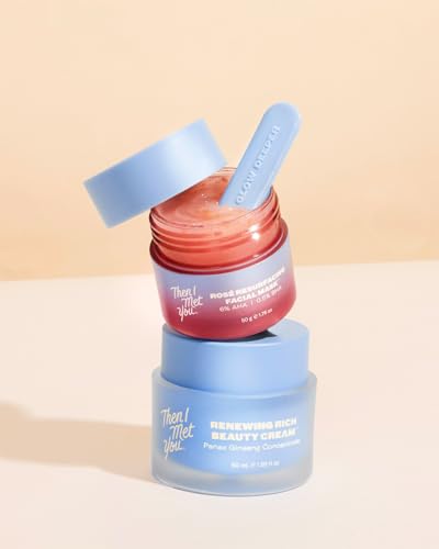 Then I Met You Rosé Resurfacing Facial Mask, Nourishing & Brightening Face Treatment with AHA, BHA & Resveratrol, Vegan & Clean Skincare, 1.76 oz - Image 6