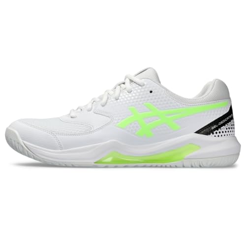 ASICS Men's Gel-Dedicate 8 Pickleball Tennis Shoe, 10.5, White/Lime Burst