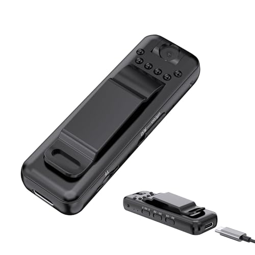 Videocamera portatile per il corpo piccola fotocamera HD ultra telecamera nascosta con visione notturna registratore video con registrazione per polizia corsa alpinismo