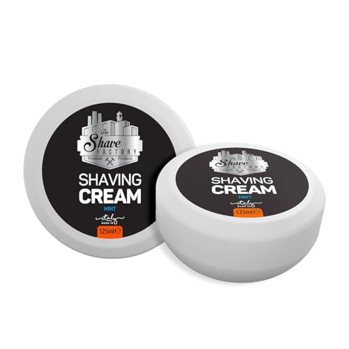 The Shave Factory Jabón En Crema De Afeitar : El Jabón De Afeitar Definitivo Para Una Experiencia De Afeitado Suave Y Nutritiva: Ingredientes Y Fragancia Lujosa, 125ML