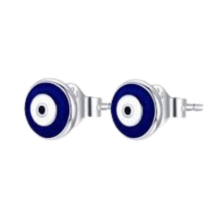 Nemichand Jewels 925 Silver Sterling Silver Tiny Evil Eye Stud Earrings for Women & Girls, Silver (B0CZLKNNQG) Amazon Price History, Amazon Price Tracker