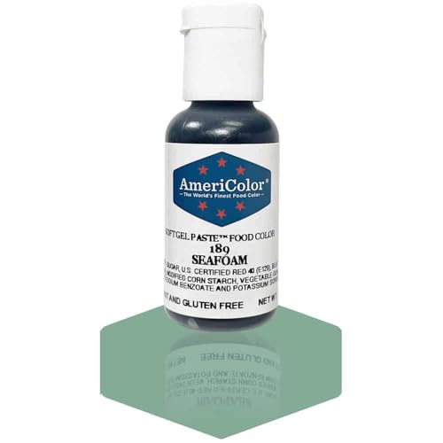 AmeriColor, Seafoam, 0.75 Ounce Bottle, Soft Gel Paste Food Color