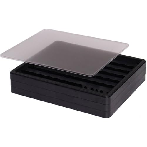 キーキャップ収納ボックス キーボードスイッチコンテナ 3層 130個キー つや消し 透明 蓋付き ディスプレイケース XDA/Cherry/MOA/Mao対応 プロファイル メカニカルキーボード用（黒）のサムネイル