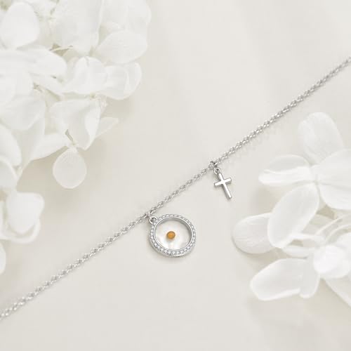 Image of VONALA Evil Eye Anklet 925 Sterling Silver Irish Celtic Knot /Witches Knot /Claddagh /Infinity Heart /Butterfly /Pineapple Chain Hotwife Anklet Foot Ankle Jewerly Gift for Women Mother Wife Sisters