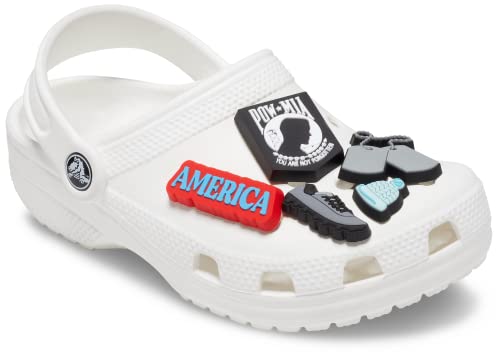 Image of Crocs Unisex-Adult Jibbitz US Military Shoe Charms, Proud to Serve, 5 Pack