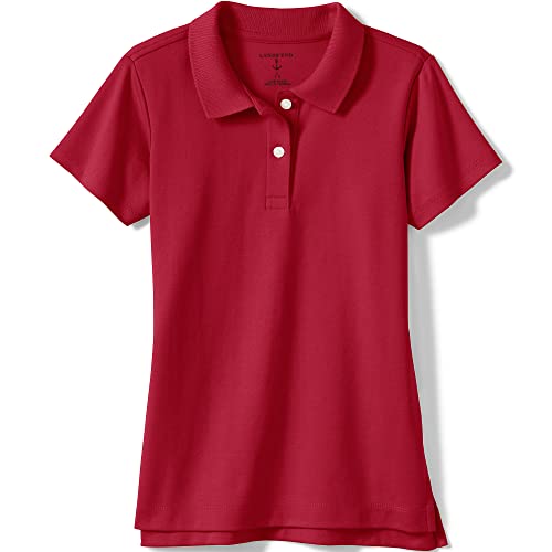 Image of Lands' End School Uniform Girls Short Sleeve Feminine Fit Interlock Polo Shirt