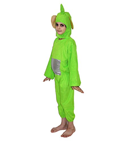 Image of Kaku Fancy Dresses Tubbies Cartoon Costume -Green-Silver, 3-4 Years, For Boys