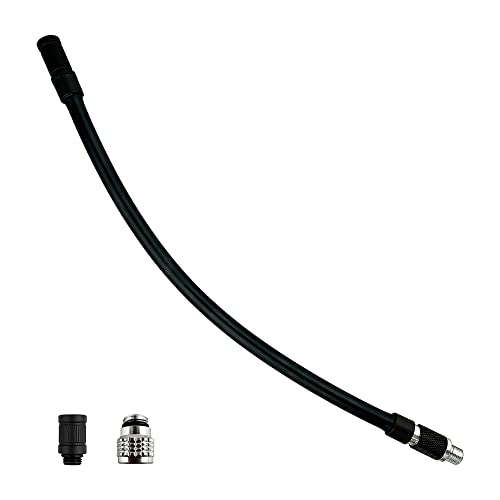 Ctrepower Bike Pump Extension Hose with Deflation Function - 11.2 inches Long Reinforced Double Inner Braided EPDM Pump Hose for Air Inflator - Suitable for Floor Pump, Hand Pump and Electric Pump