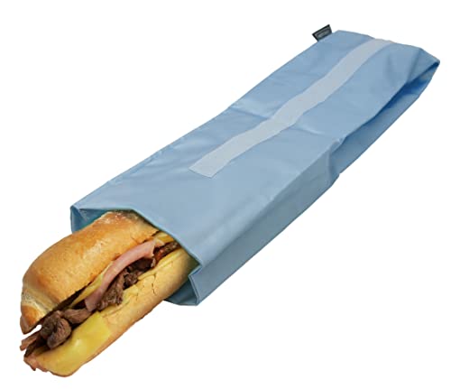 NERTHUS FIH 873 Bolsa para Bocadillo XL Reutilizable Azul, ecológica, Adaptable, facil de Limpiar y Apta para Lavadora