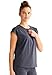 Healing Hands Scrubs for Women Jayden Scrub Top with 2 Pockets, Round Neck, Moisture Wicking and 360° Stretch Fabric HH602, M, Pewter