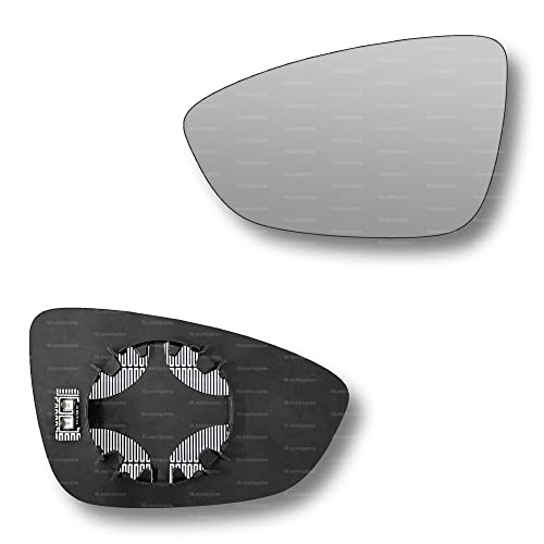 Less4spares Replacement Wing Mirror Glass Left Compatible with VW Passat 2010-2014 CLIP-ON Passnager Near Side N/S Heated Convex