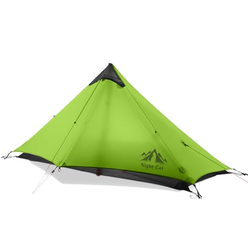 Night Cat Ultralight Tent 1 Person for Professional Backpacker Hiker 2 LBS Only Lanshan Backpacking Bivvy Ground Tent Heavy Rain Waterproof Trekking Pole Not Included