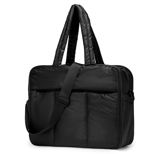 Travel Duffel Bag Quilted Nylon Weekender Bag Puffer Tote Bag2