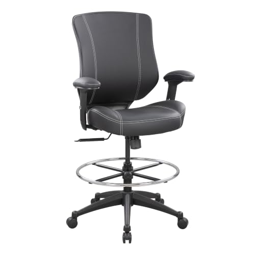 Image of BOLISS 400lbs Ergonomic Drafting Chair Mid Back Premium Leather