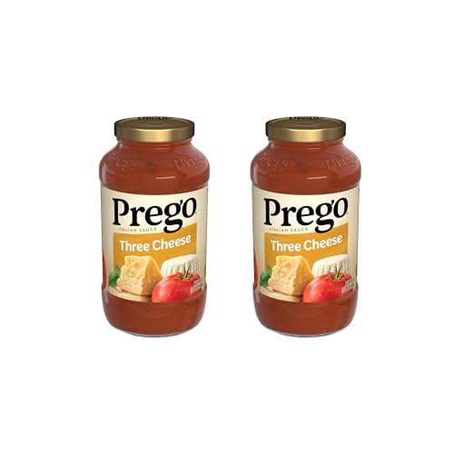 Image of Prego Three Cheese Pasta Sauce, 24 Oz Jar (Pack of 2)