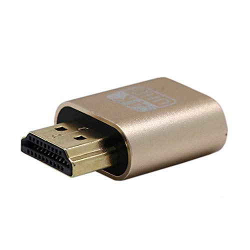 Adaptador Kebidu VGA Virtual Plug HDMI fictício Adaptador emulador de display virtual DDC Edid Supor