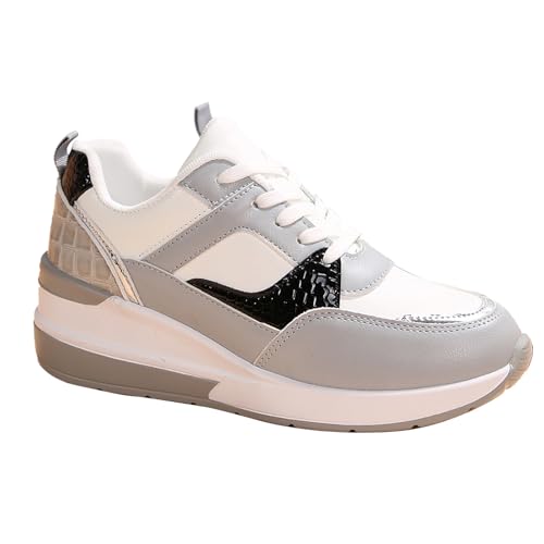 Zapatillas de deporte para mujer, zapatillas de correr, tenis, caminar, correr, correr, fitness, correr, ligeras, transpirables, antideslizantes, 43, para mujer, campo de arena, 39, gris, 39 EU