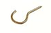One Stop DIY 20 x UNSHOULDERED SCREW IN CUP HANGER HOOKS 38MM EB BRASS PLATED STEEL NEW