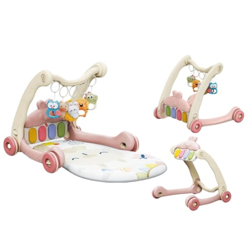 SOLLENT赤ちゃん 玩具 ベビージムゲームマット、新生児プレイマット、ファッションおもちゃ赤ちゃん、新生児音楽フィットネス、感覚刺激おもちゃ、出産祝い、ペダルピアノ練習台と歩行器のツーインワン、 屋内遊具、ベビーフィットネスラック、知育早期教育、 (か