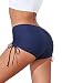 MiYang Women's Navy Blue Beach Pant Bikini Bottom Adjustable Tie Boy Short XXL (Waist 35.5"-38.5")