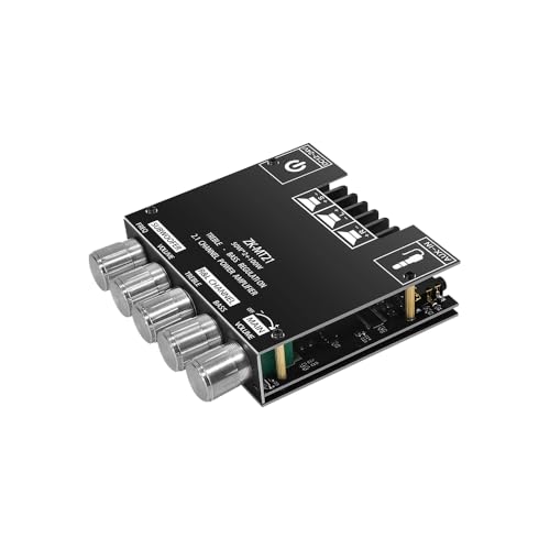 ZK-MT21 2.1 Channel Bluetooth 5.0 Audio Amplifier Board 50W X 2 +100W Mini Subwoofer Power Amp for DIY Bluetooth Speaker Home Theater