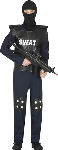 Déguisement de policier SWAT pour adolescent Fiestas Guirca costume panoplie forces de l'ordre