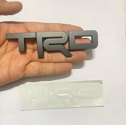 Image of Emblems for Car & Bike Metal Lo.go and Me.tal Lo.go, Auto Accessories for Car Emblem 3D Badge Auto Racing Sport Sticker Grand Tourer Decal. (Black TRD Small Metal Logo)