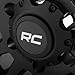 Rough Country 87 Series One-Piece Aluminum Wheel with Simulated Beadlock - 17x8.5, 6x5.5 Bolt Pattern, +0mm Offset, Machined Black