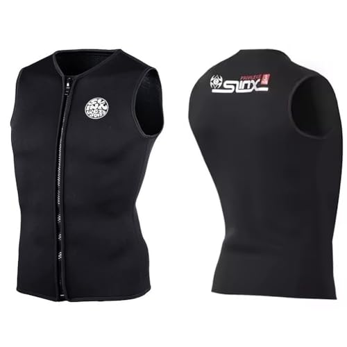 Chaleco de Neopreno 3mm para Hombre y Mujer, Chaqueta sin Mangas con Cierre Frontal para Canotaje, Buceo, Surf y Snorkel miniatura 1