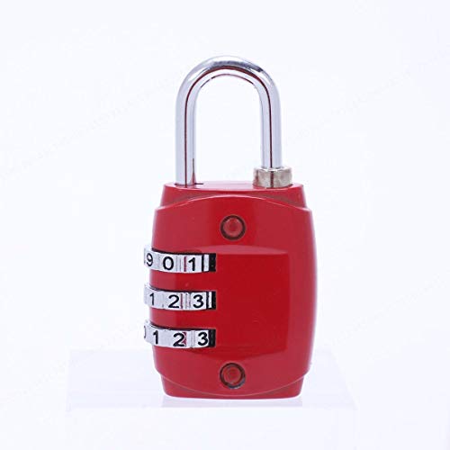 wuyee Coded antivol 3 Combinaison en Alliage de Zinc Verrouillage Voyage Valise Bagages Padlock Digit Pousser Valise Bagages Password Lock Cover