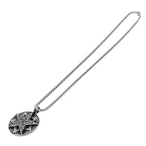 Steel Necklace Plain Men Steel Necklace Star Shaped Pendant Necklace Neck Decoration Chain/166
