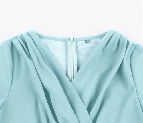 Women Vintage 1940s Dress Retro 40s 50s Button Down Business Work A Line Cocktail Dresses Formal Dress3