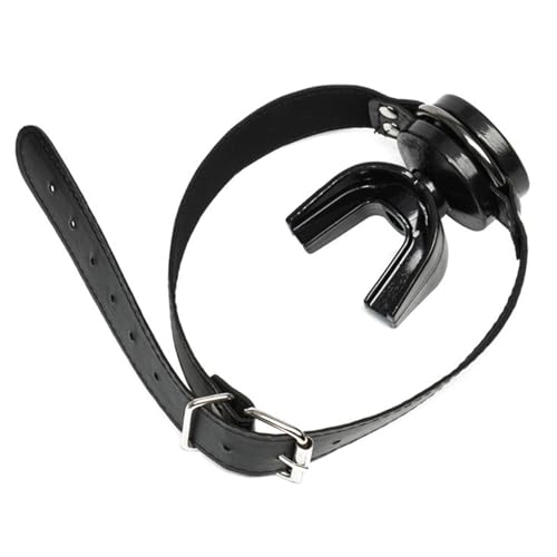 Mordaza de boca abierta con lengua fija,juguete sexual para parejas,tapón bucal de silicona erótico,dilatador seguro,juegos para adultos,fetiche SM,bondage,negro,talla única